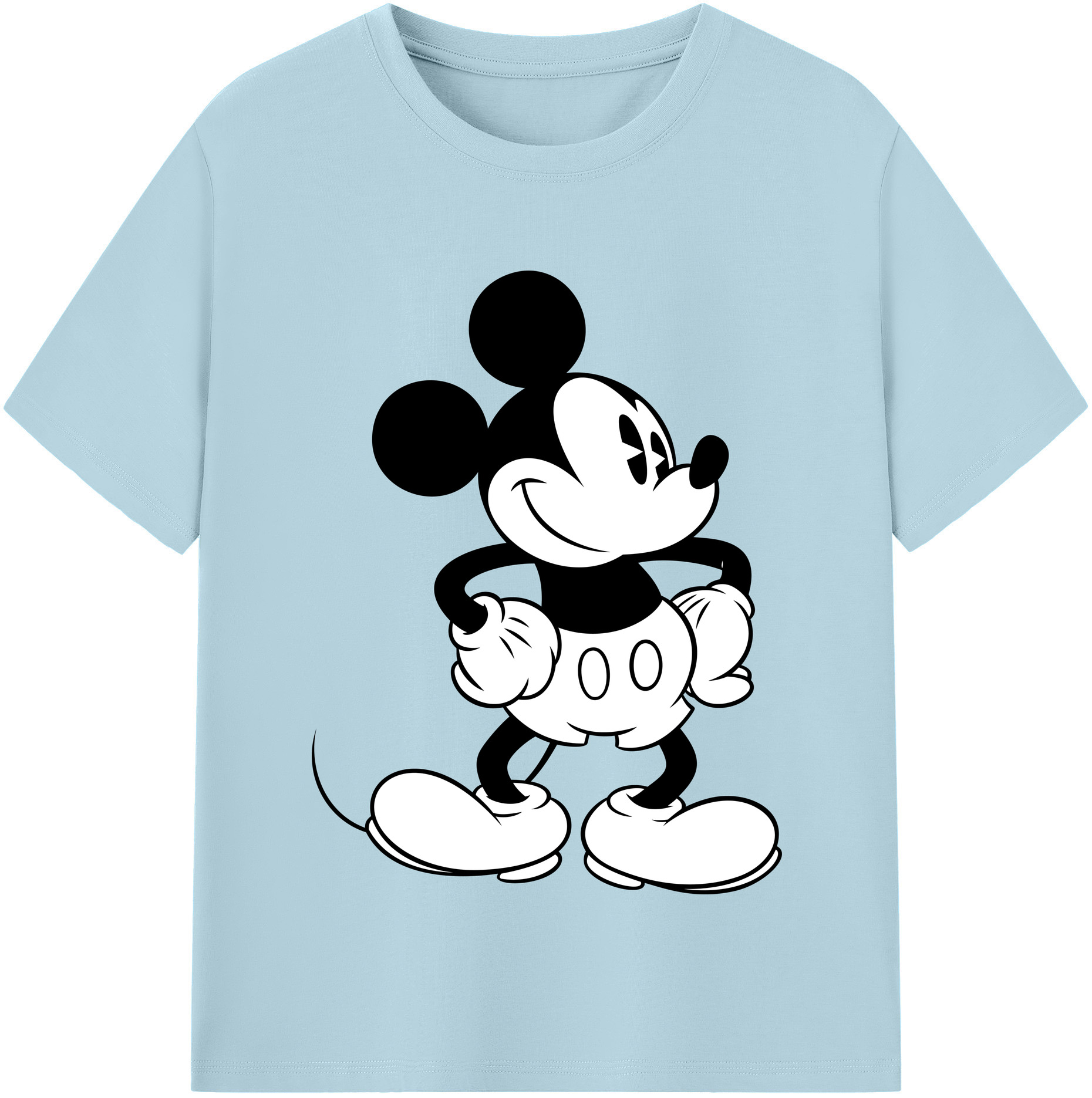 （画像用） ミッキーマウス Mickey Mouse 綿100％半袖Tシャツ（フロントプリント）